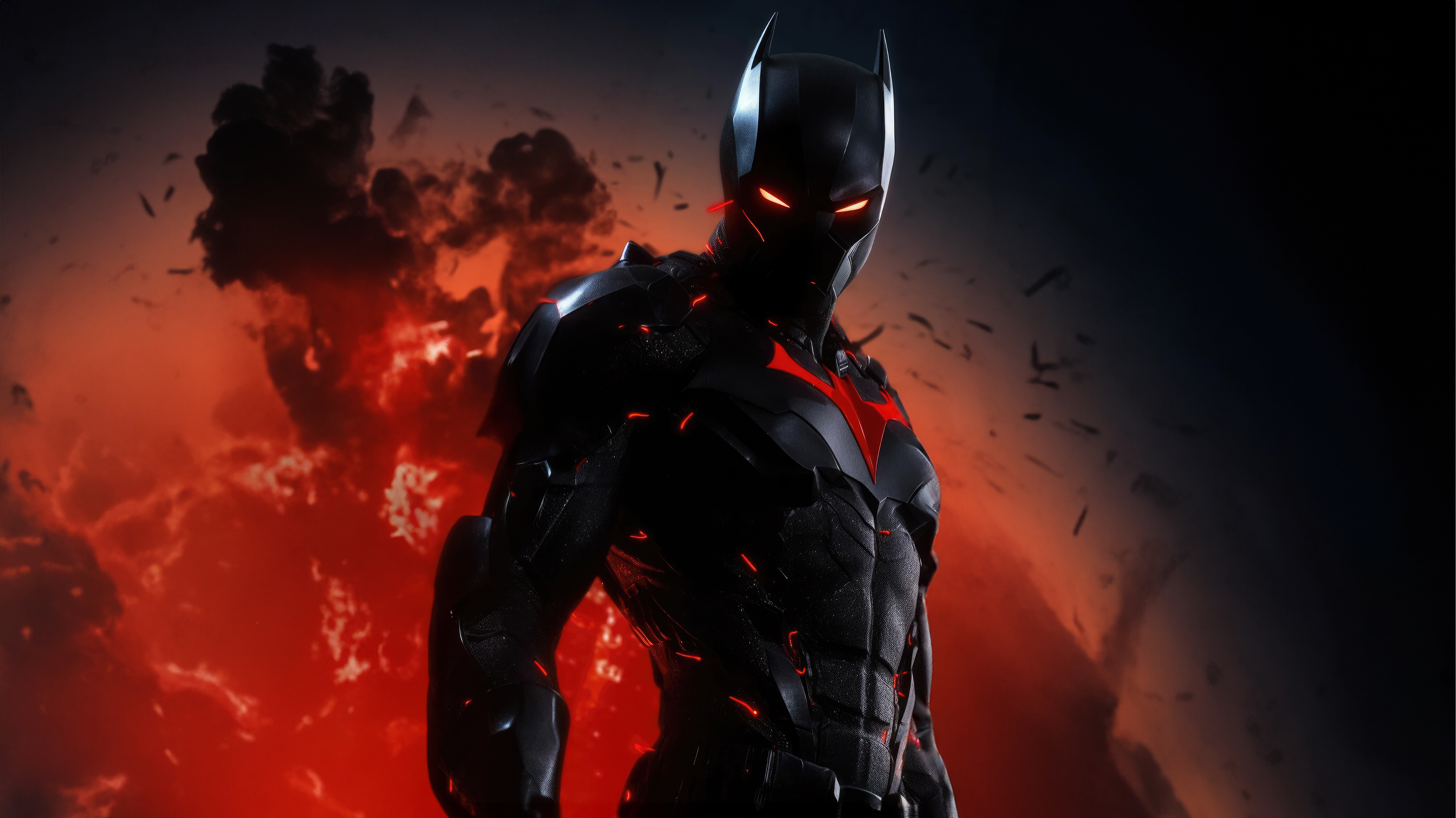 Download Black Red 4k Batman Wallpaper