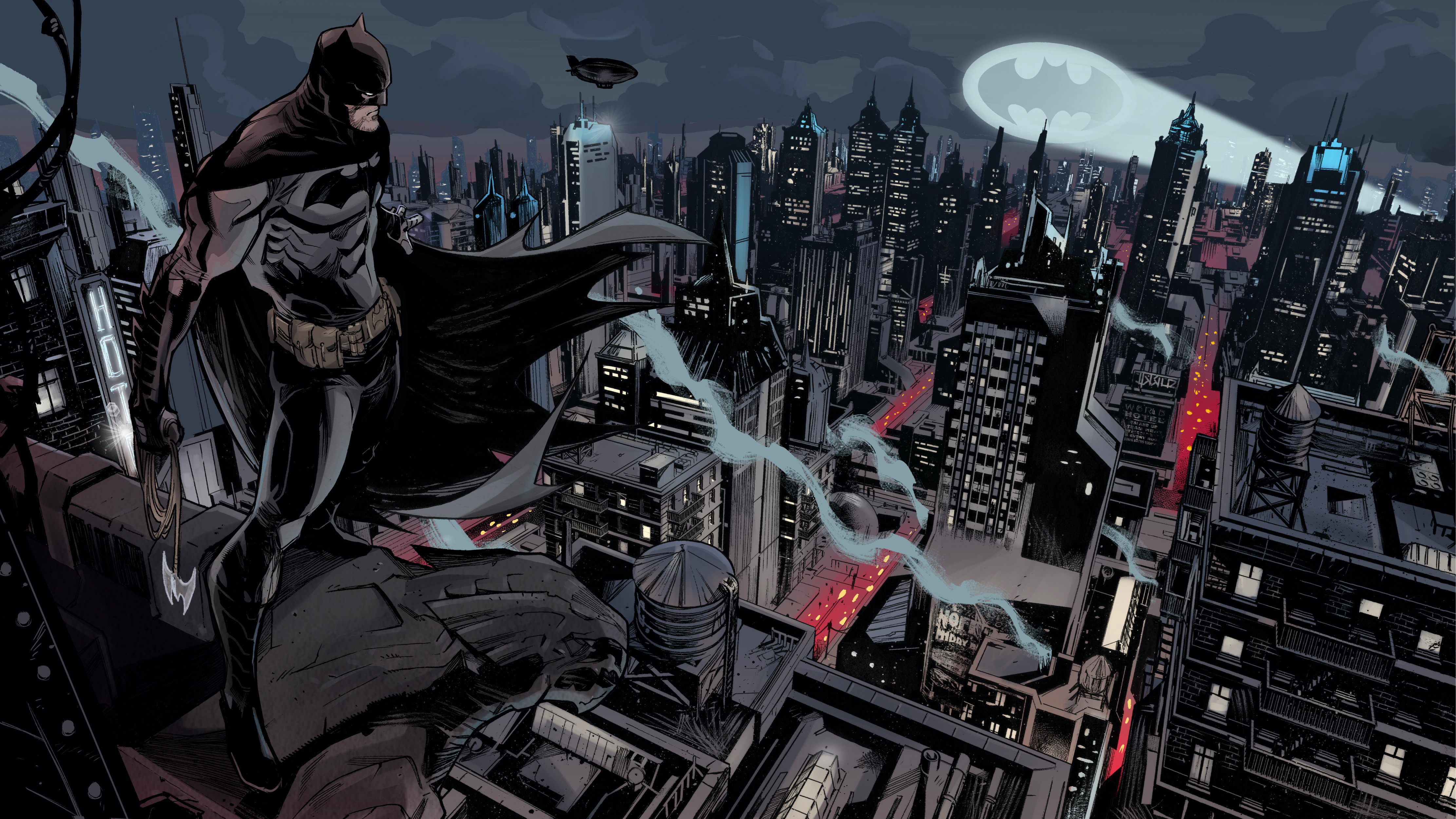 Batman Gotham City Dc Comics 4K Wallpaper,Hd Superheroes Wallpapers,4K