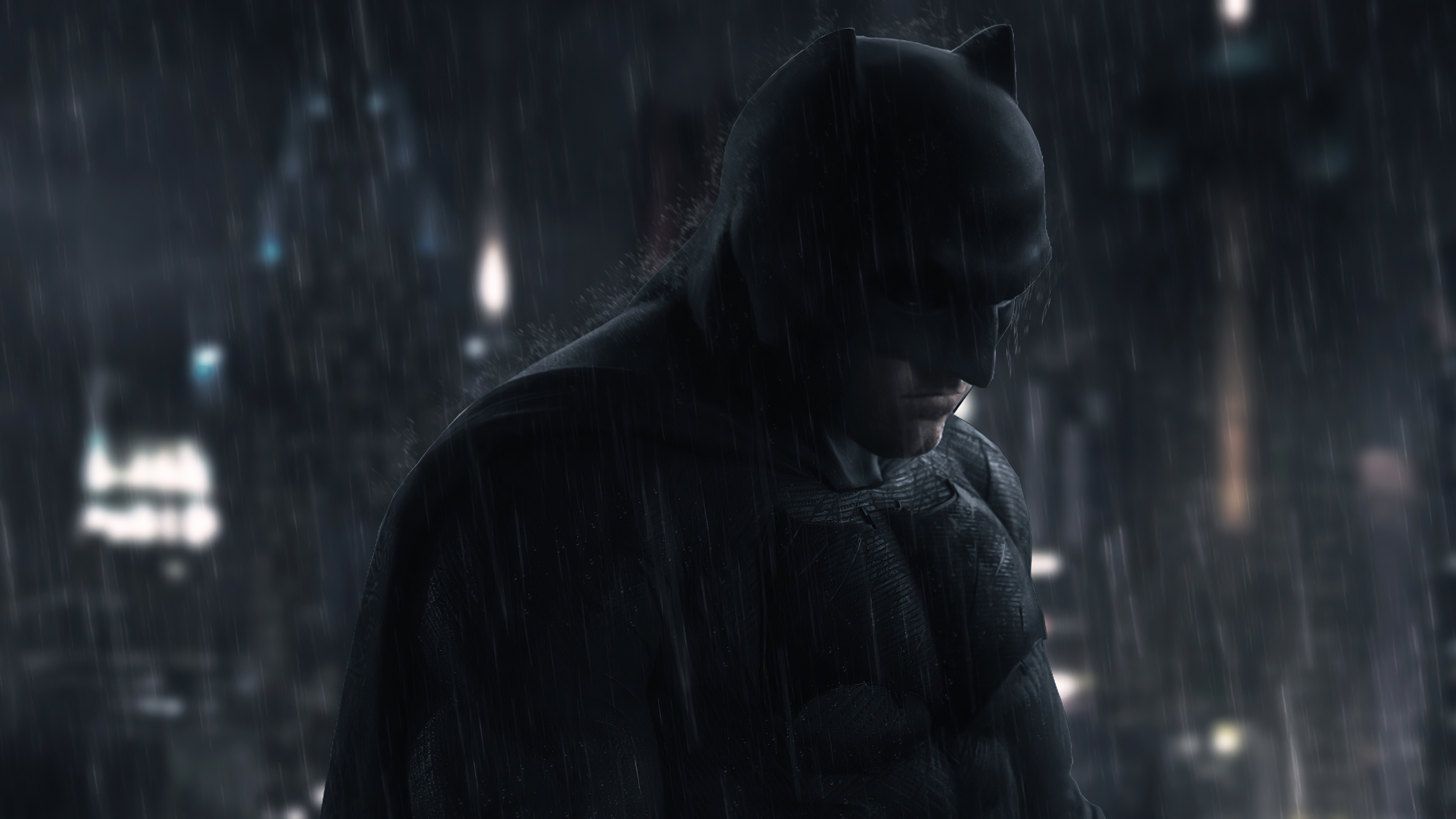 Batman in rain 4k