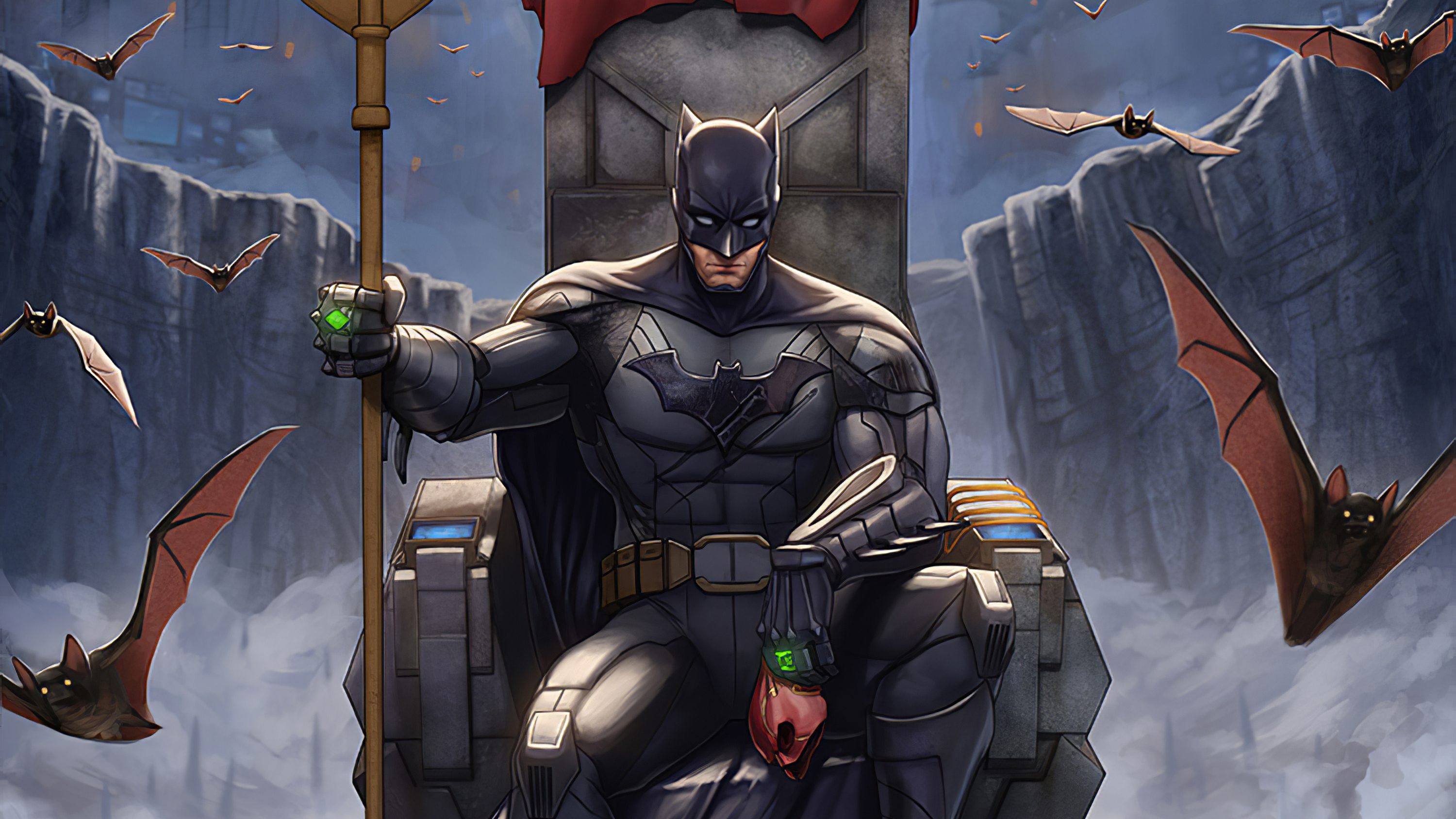 Batman Is Sitting On Throne Batman, HD wallpaper