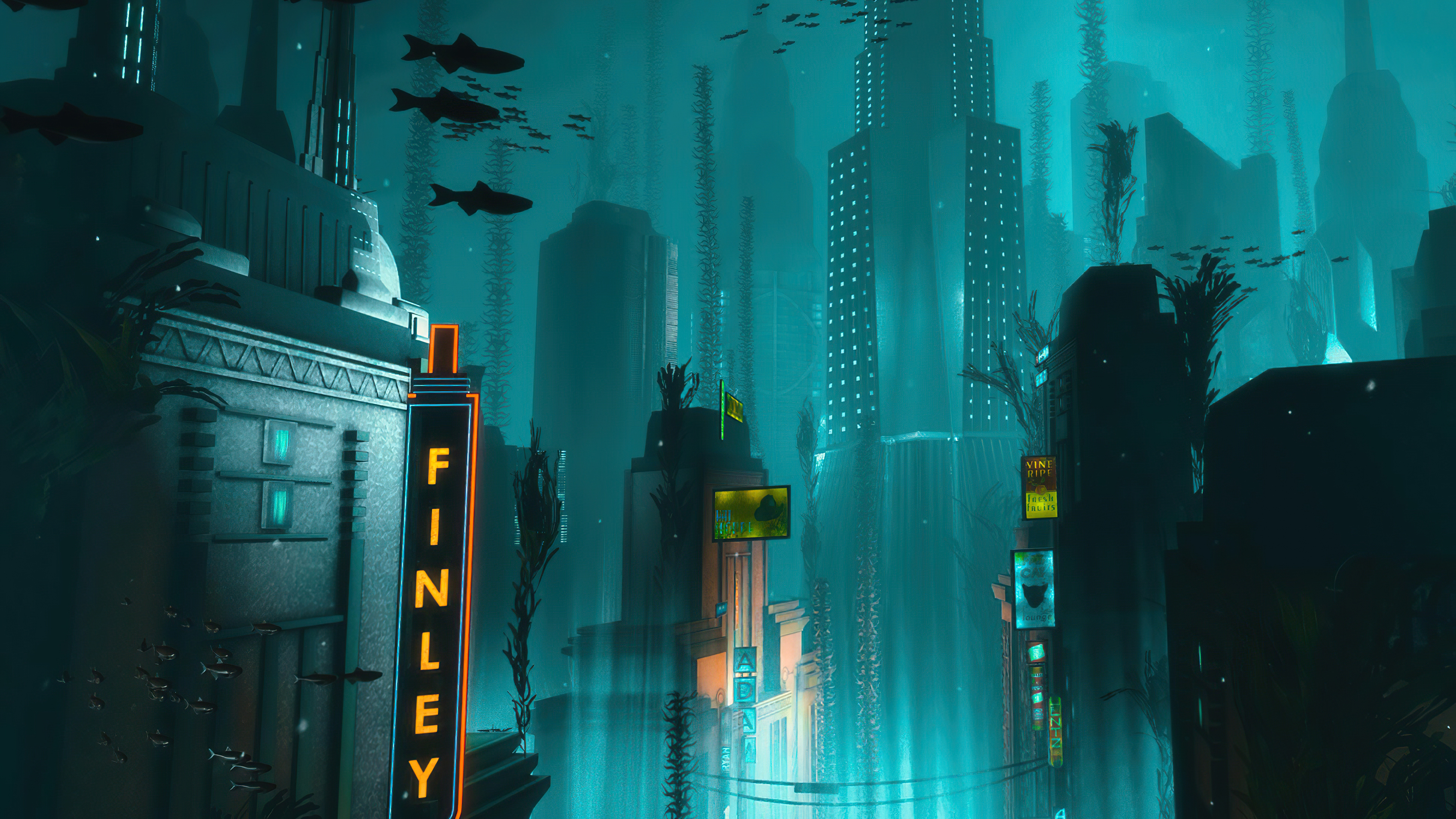 Bioshock Game Underwater 4k, HD Games