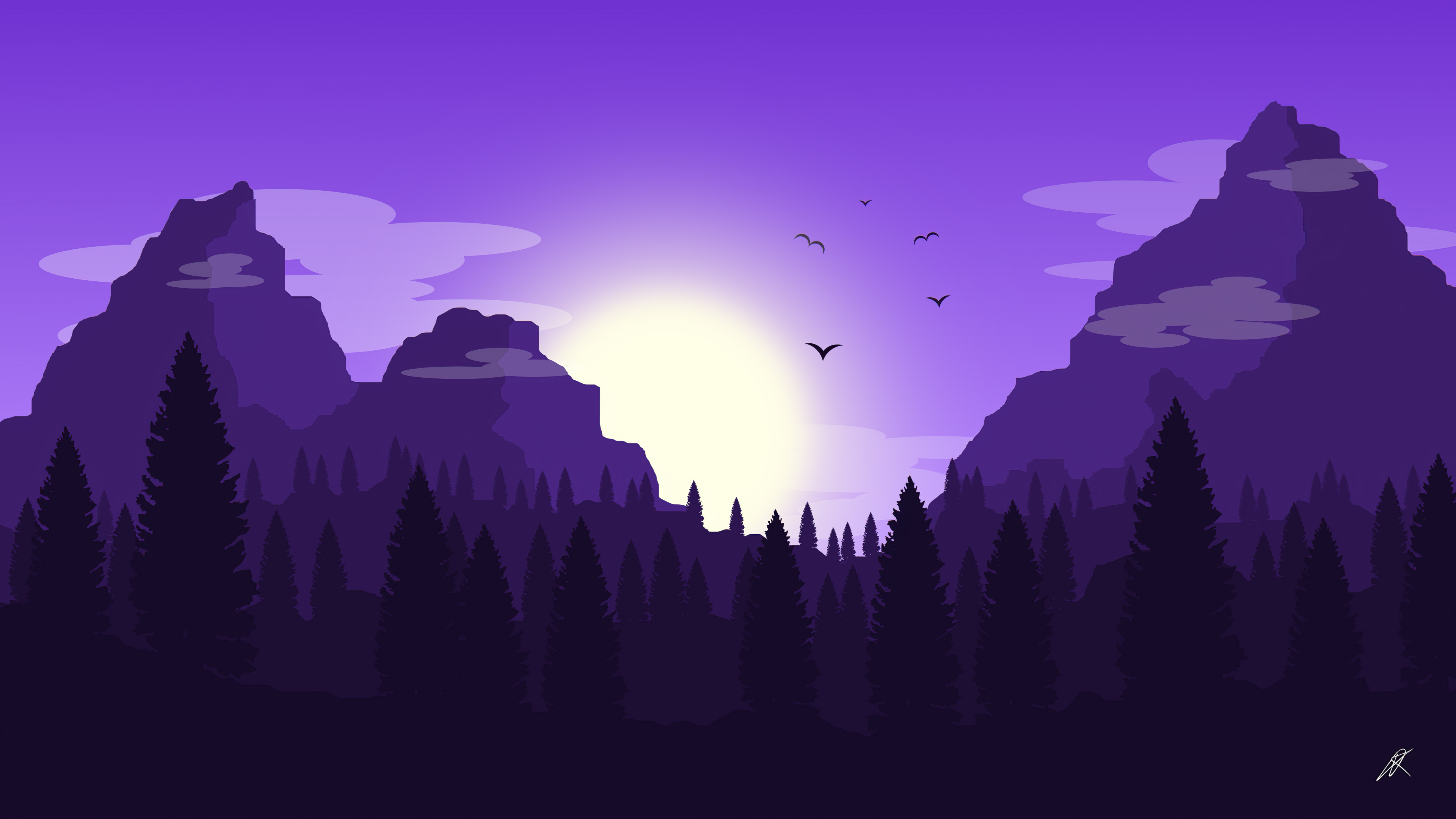 Birds Vector Landscape Minimal 4k, HD Artist, 4k Wallpapers, Images,  Backgrounds, Photos and Pictures