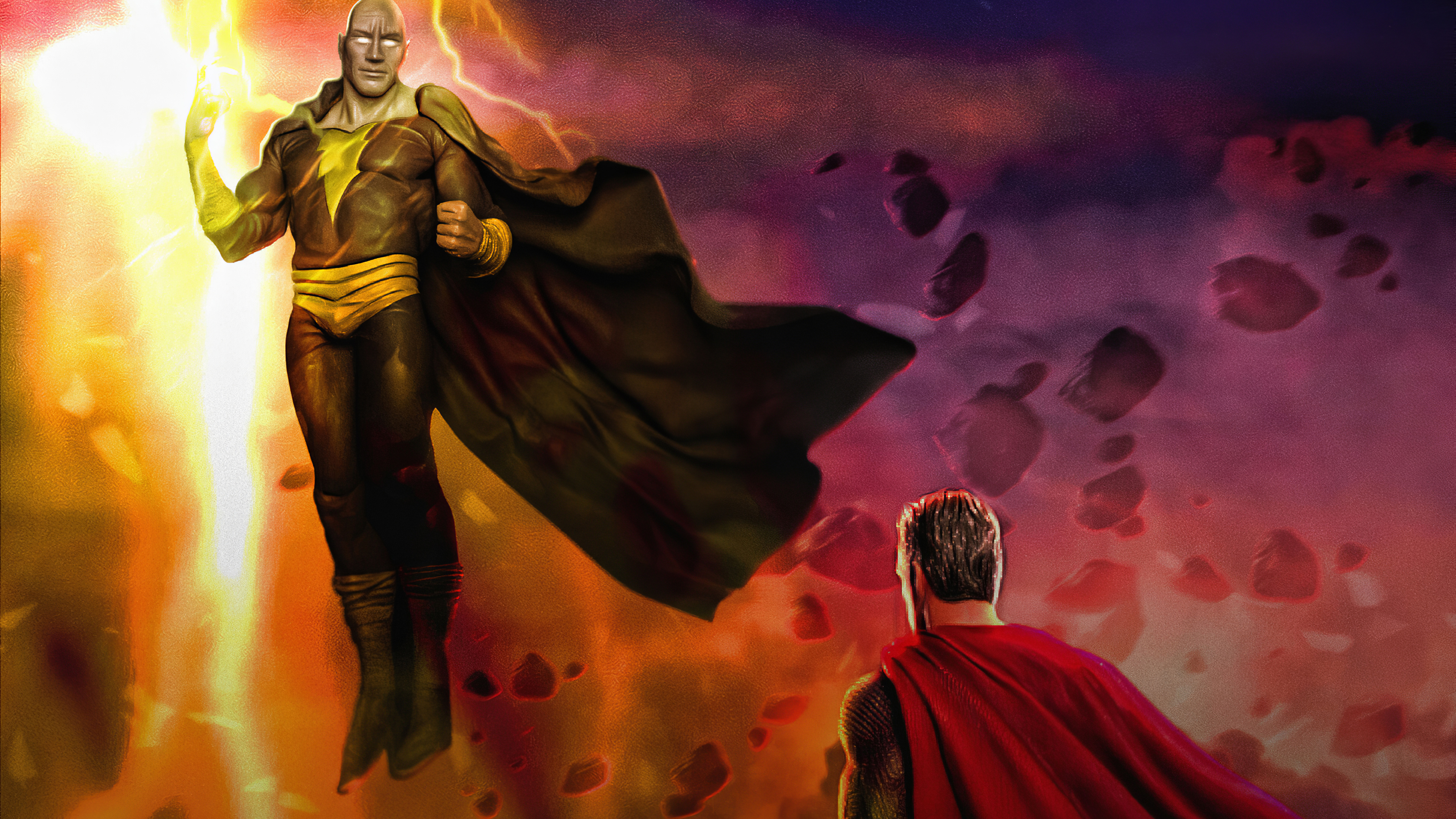 Black Adam Vs Superman 4k, HD Superheroes, 4k Wallpapers, Images