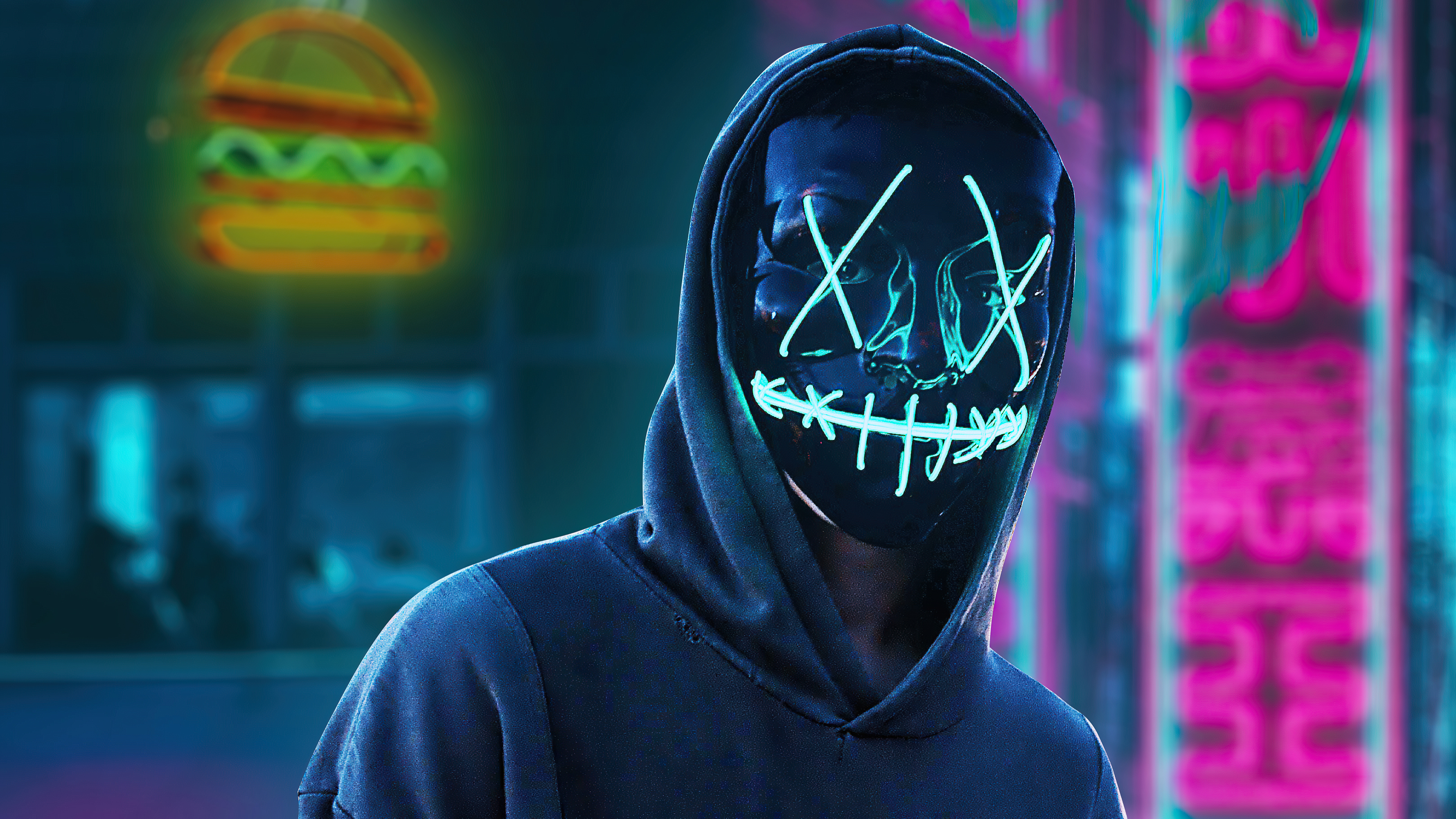 Black Mask Hoodie Boy In City 4k, HD Artist, 4k Wallpapers, Images,  Backgrounds, Photos and Pictures