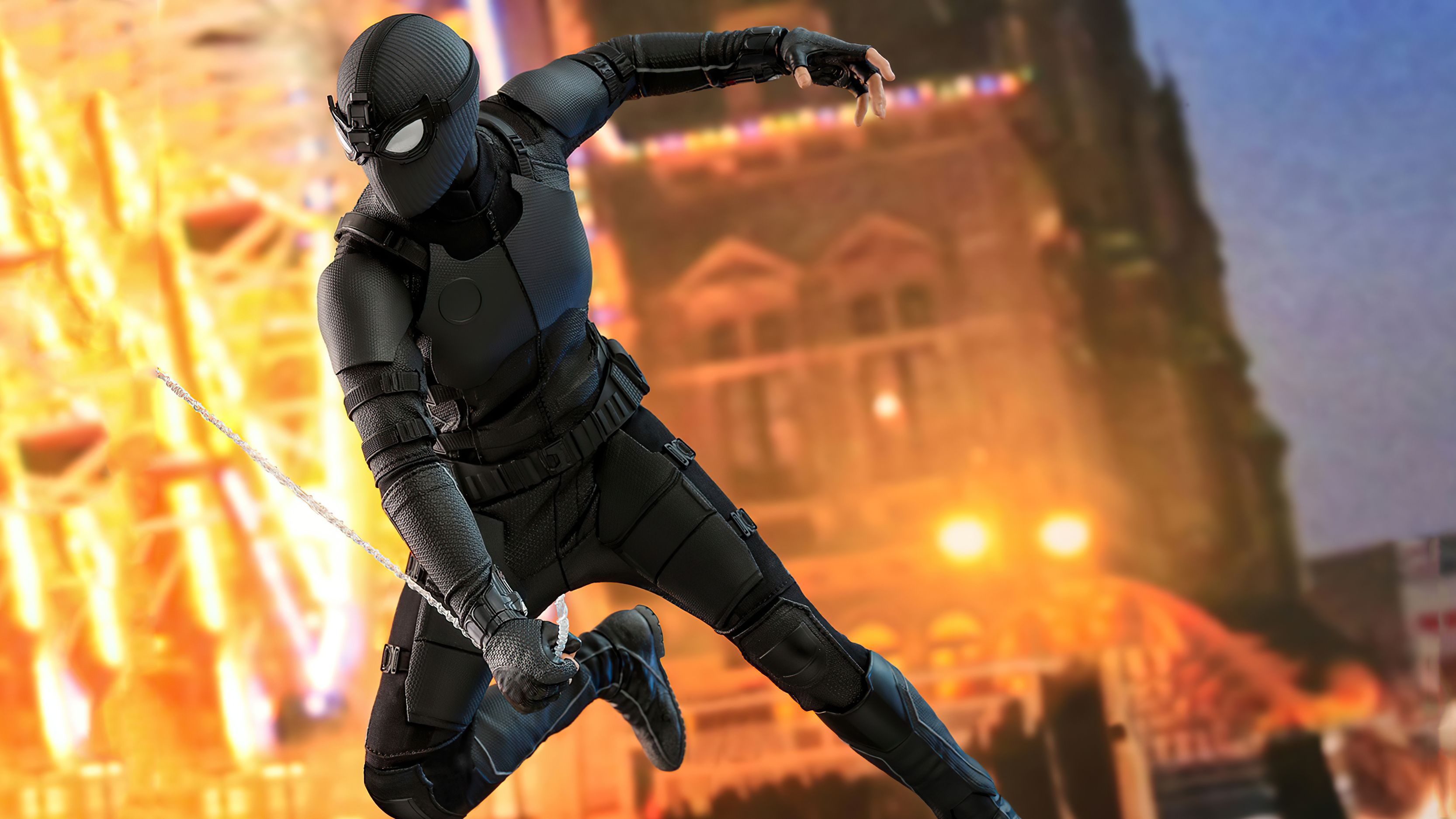 Black Stealth Spiderman Suit HD Superheroes 4k Wallpapers Images 