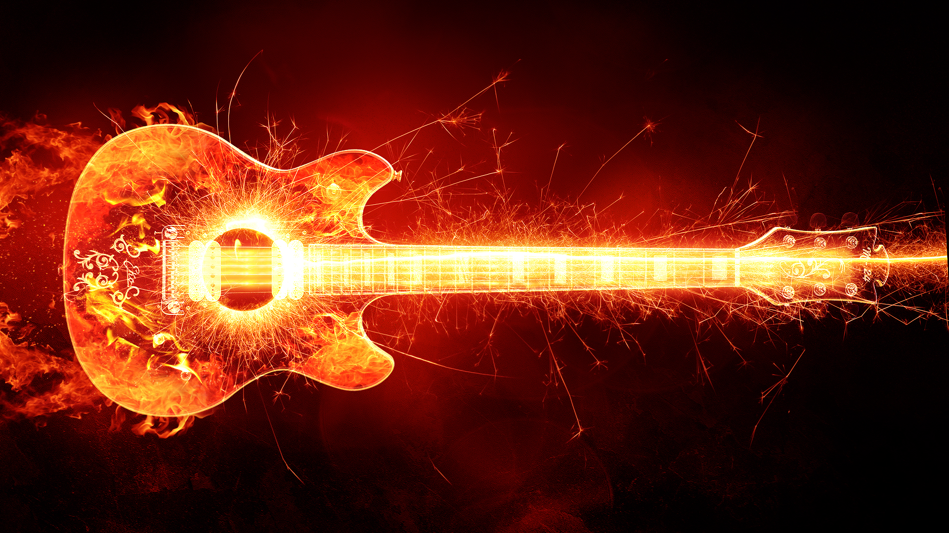 Blazing Guitar, HD Creative, 4k Wallpapers, Images, Backgrounds, Photos and  Pictures