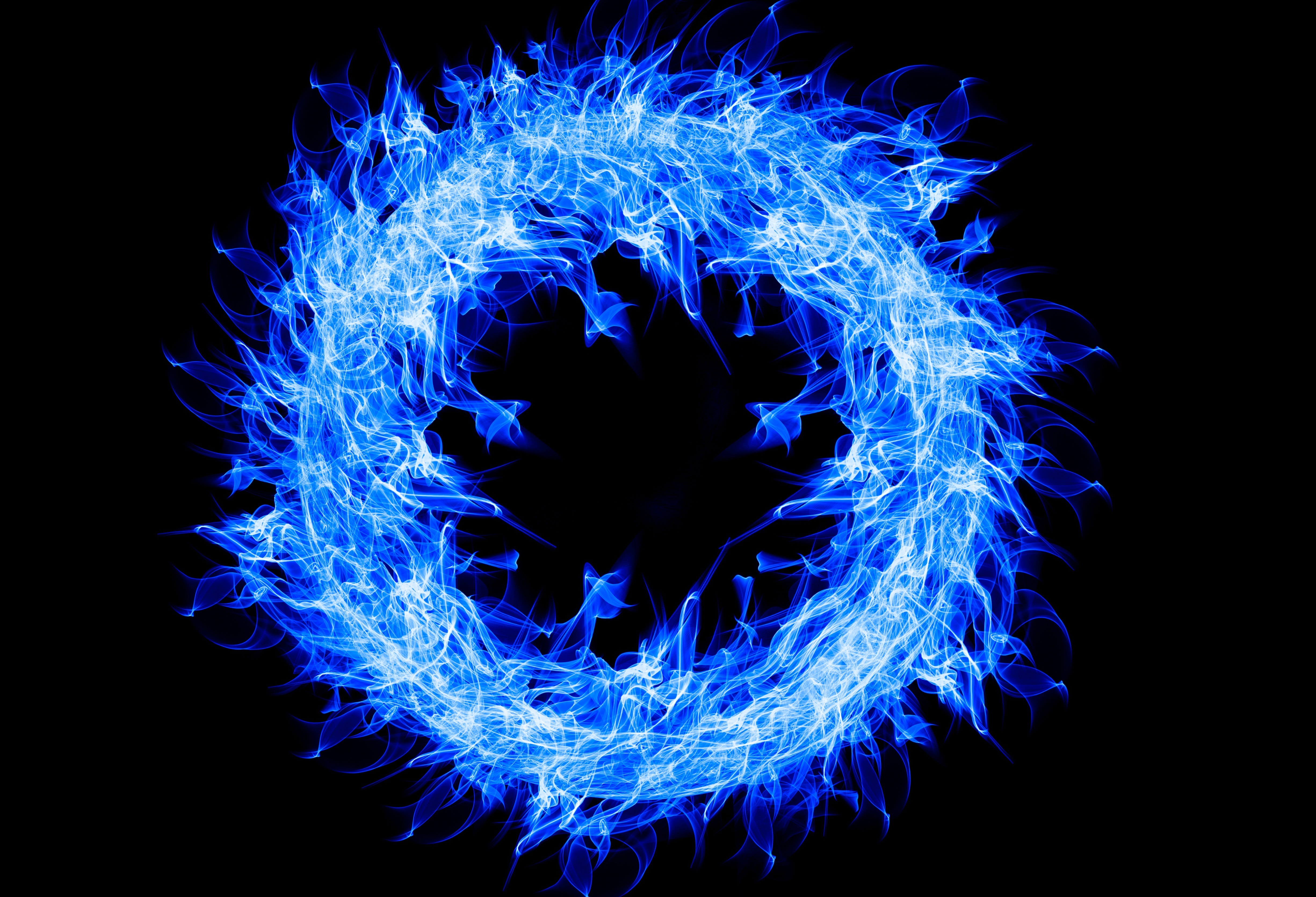 Blue Fire Ring 4k, HD Creative, 4k Wallpapers, Images, Backgrounds, Photos  and Pictures