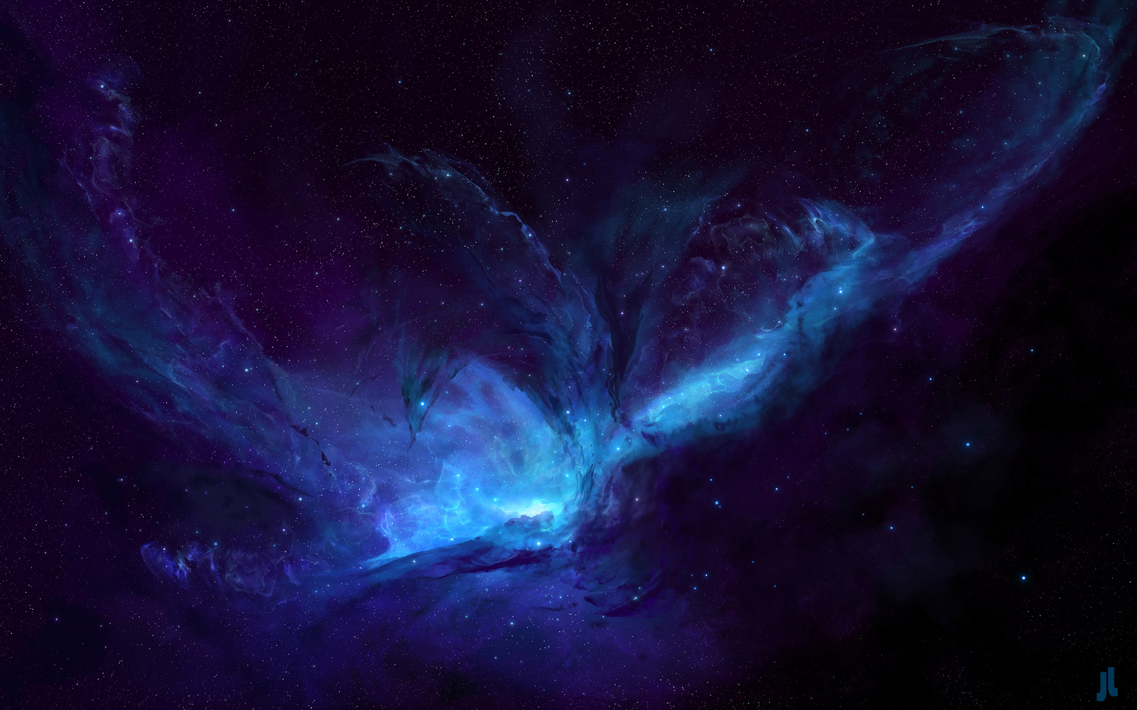 Blue Milky Way Galaxy 4k Hd Digital Universe 4k Wallpapers