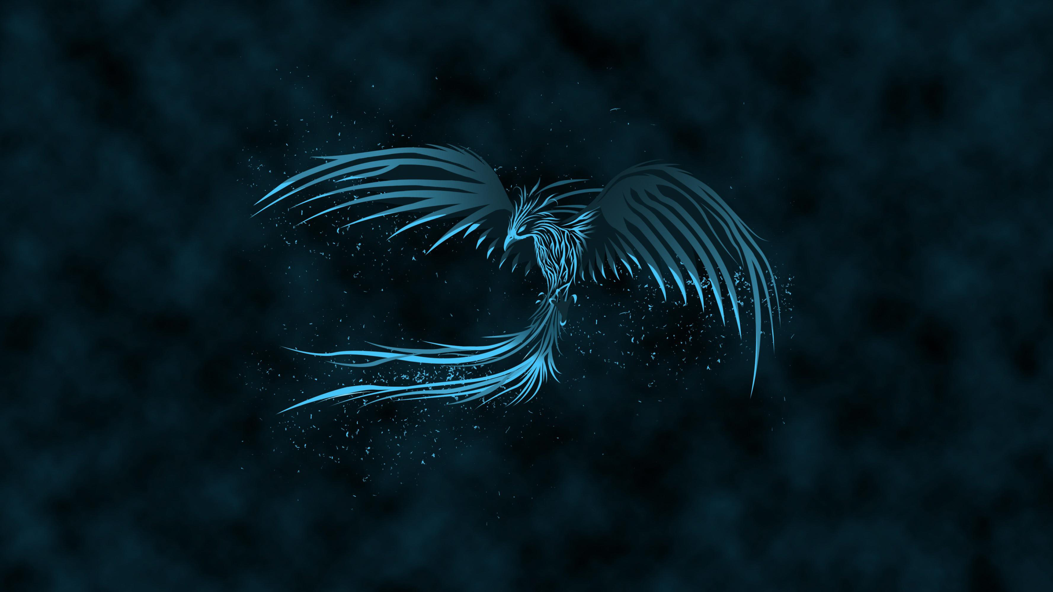 Blue Phoenix Watermark 4k, HD Artist, 4k Wallpapers, Images, Backgrounds,  Photos and Pictures