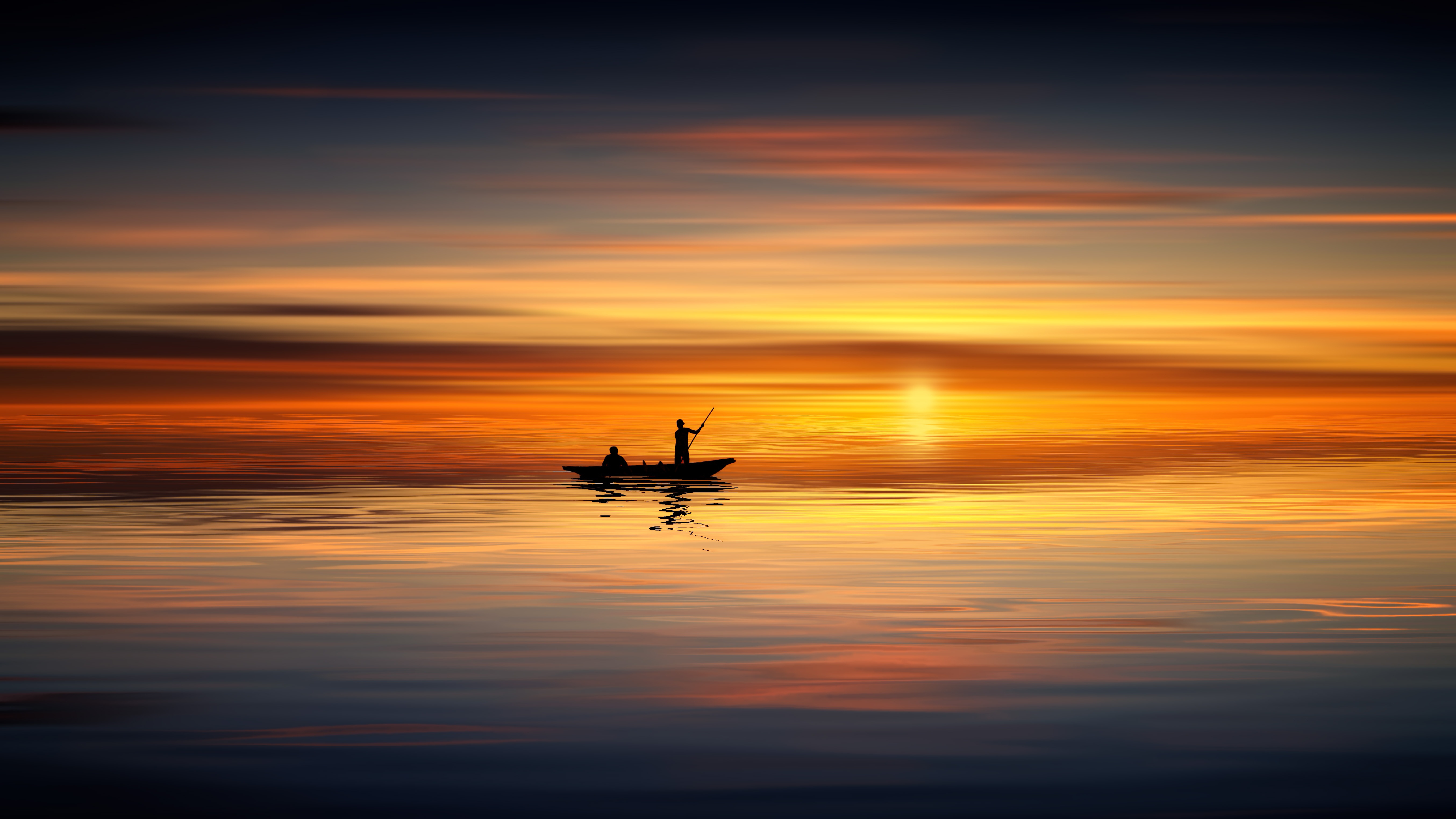 Boat Ocean Sunset Landscape 5k, HD Photography, 4k Wallpapers, Images,  Backgrounds, Photos and Pictures