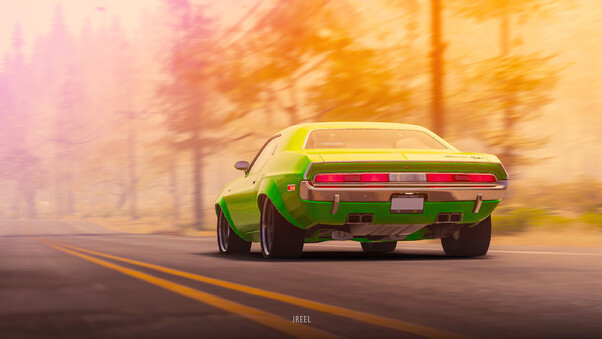 1970 Dodge Challenger RT From The Crew 2 Rear Wallpaper