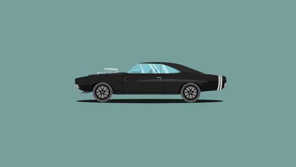 1970 Dodge Charger Fast And Furious Edition Illustration Wallpaper