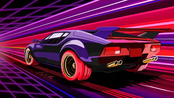 1980 Pantera Car Artwork Wallpaper