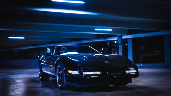 1993 Corvette Parking Lot 5k Wallpaper