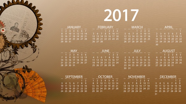 2017 Calendar 4k HD Wallpaper