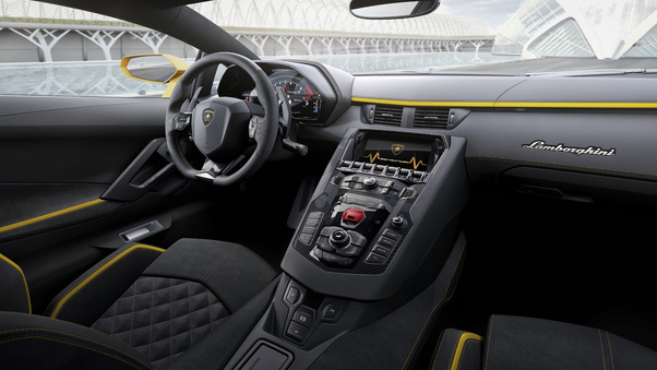 2017 Lamborghini Aventador S Interior 8k Wallpaper