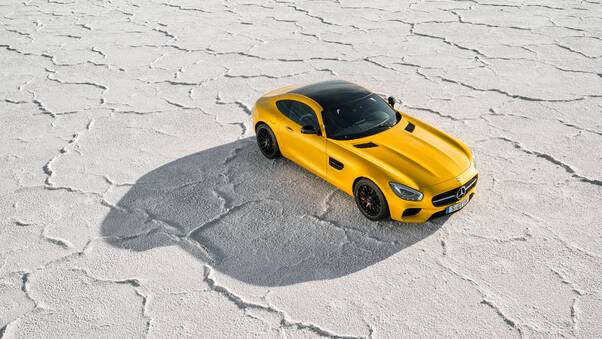 2018 Yellow Mercedes Benz Amg GT Wallpaper