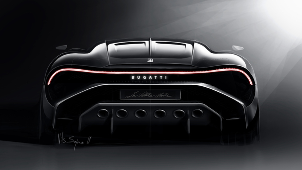 2019 Bugatti La Voiture Noire Rear View Wallpaper