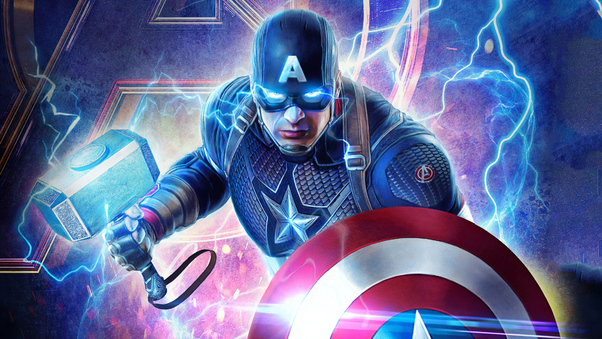 2019 Captain America Mjolnir Avengers Endgame 4k Wallpaper