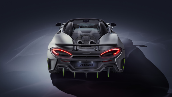 2019 McLaren 600LT Spider Rear 8k Wallpaper