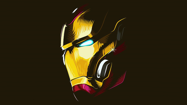 2020 Iron Man Mask Minimalism 4k Wallpaper