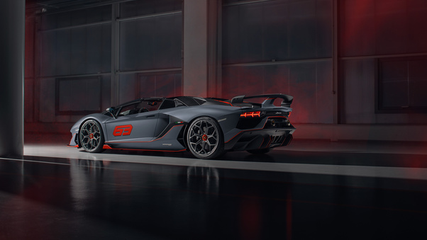 2020 Lamborghini Aventador SVJ 63 Roadster Rear Wallpaper