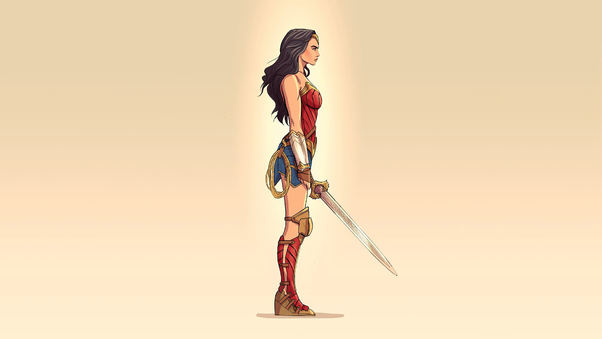2020 Wonder Woman Minimalism 4k Wallpaper