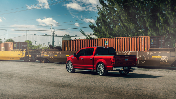 2021 Ford F 150 Velgen Contained Ruby Red 8k Wallpaper