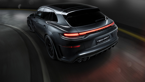 2021 Techart Porsche Panamera Sport Turismo Grand Gt Rear Wallpaper