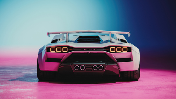 2022 Lamborghini Countach Concept Rear Look Wallpaper