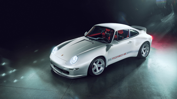 2022 Porsche 911 Guntherwerks White 4k Wallpaper
