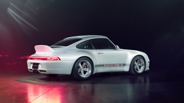 2022 Porsche 911 Guntherwerks White Rear 4k Wallpaper