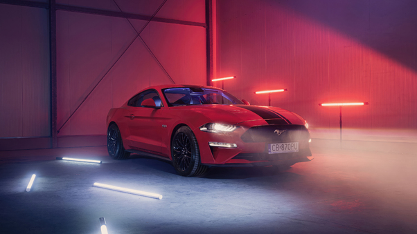 2024 Red Ford Mustang 4k Wallpaper