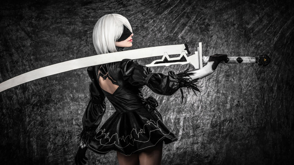 2b Nier Automata Cosplay 5k Wallpaper