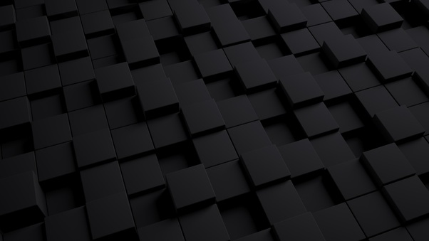 3D Black Cube Wallpaper
