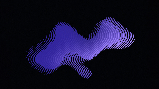 3d Purple Wave Form Minimal (2560x1440) Resolution Wallpaper