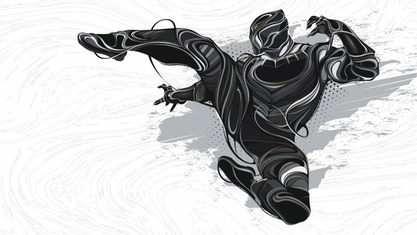 4k Black Panther Art Wallpaper