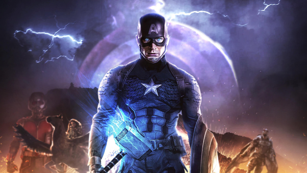 4k Captain America In Avengers Endgame Wallpaper