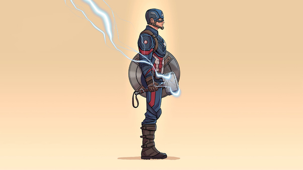 4k Captain America Minimalism 2020 Wallpaper