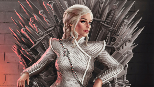 4k Daenerys Targaryen Art Wallpaper