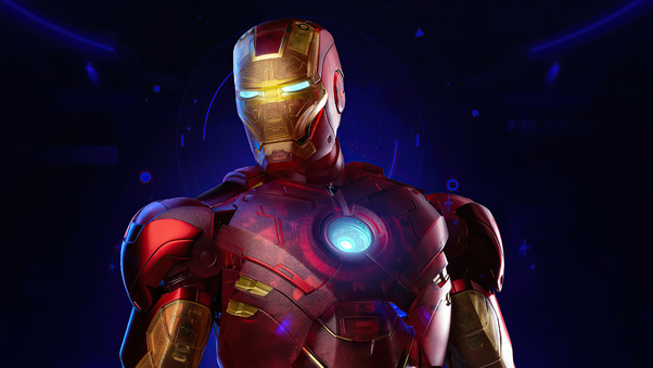 4k Iron Man Holographic Wallpaper