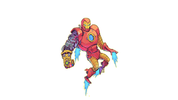 4k Iron Man Suit Infinity Gauntlet Wallpaper