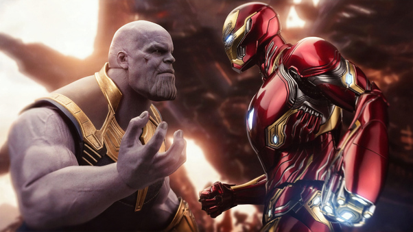 4k Iron Man Thanos Wallpaper