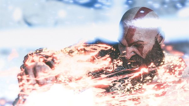 4k Kratos God Of War 4 Game Wallpaper