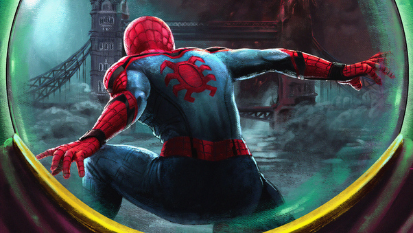 4k Spiderman Farfrom Home Art Wallpaper