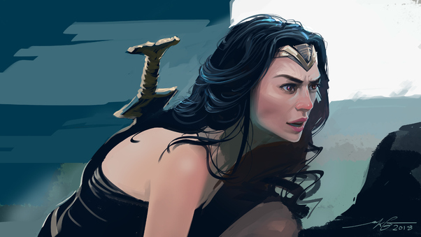 4k Wonder Woman New Paint Artwork Wallpaper