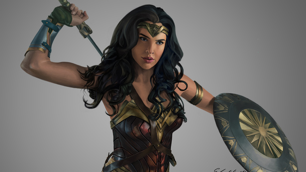 4k Wonder Woman Paint Art Wallpaper