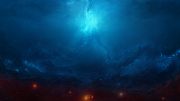 5k Nebula Digital Universe Wallpaper