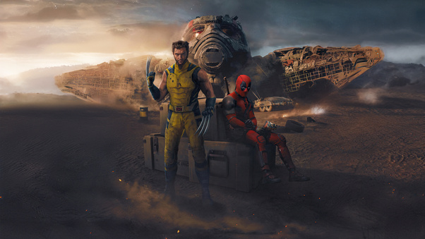 A Deadly Encounter Of Deadpool Vs Wolverine Wallpaper