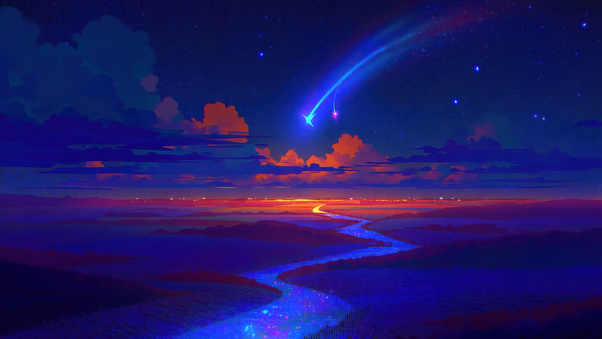 A Shooting Star Crosses The Most Beautiful Sky (3000x2000) Resolution Wallpaper